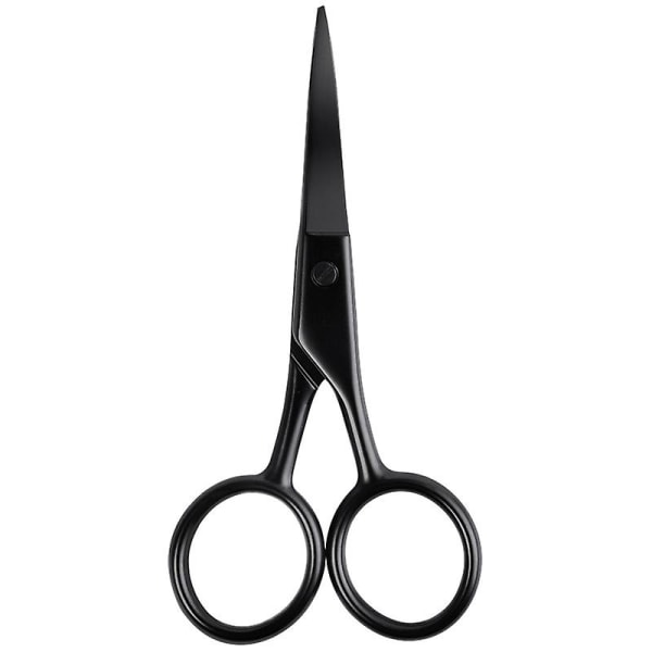 Wuzhou Beard Scissors,stainless Steel Moustache Scissors,beauty Ear And Nose Hair Trimming Tool With Leather Case Safety Use For Eyebrows, Eyelashes A