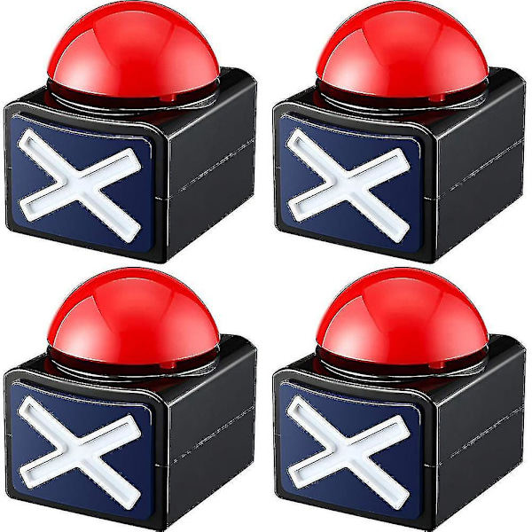 RY-4 st Spilbuzzer, Spilbuzzer Alarm Lyd Spilknap med Enkel Trivia Quiz Got Talent Buzzer Spil{f78}