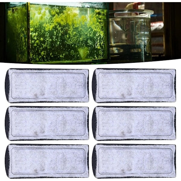 RYI)6 stk Bomullsfilter, Enkel Akvariefilterpatron for Akvarier