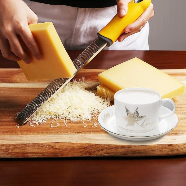 Citronskal & rivejern til ost, ingefær, hvidløg (1 stk, gul)
