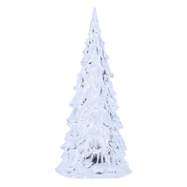 4 stk LED-lysende juletre, mini akryl juletre lysdekorasjon for hjemfestdekor