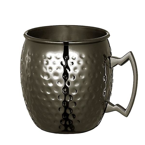 Hammarede Drikkemugge Rustfrit Stål 530ml Cocktailglas Til Hjem Køkken Klub Pub Restaurant (sort)Sort8.8x10cm Black 8.8x10cm