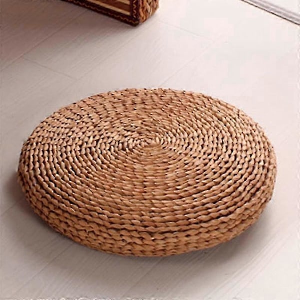 RYI)Rund Naturlig Puff Vevd Pute Fyll Silke Floss Pute Myk Yoga Stol Matte Vinduspute (b)