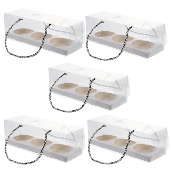 10 stk Æggeblomme Puffæsker Bærbare Cookies Kiks Æske Emballageæsker Til Bageri Hvid 22.5X8X8CM White 22.5X8X8CM
