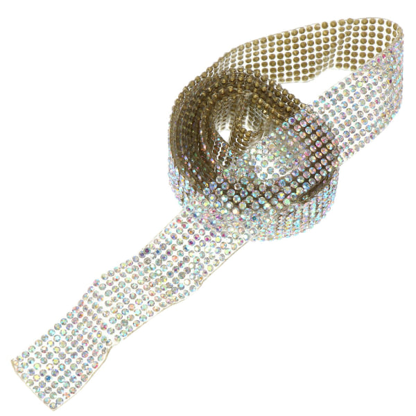 1 Rull med Rhinestone Wraps Krystallglitrende Tape Krystall Rhinestone Banding Belter 91,4X1,7CM 91.4X1.7CM