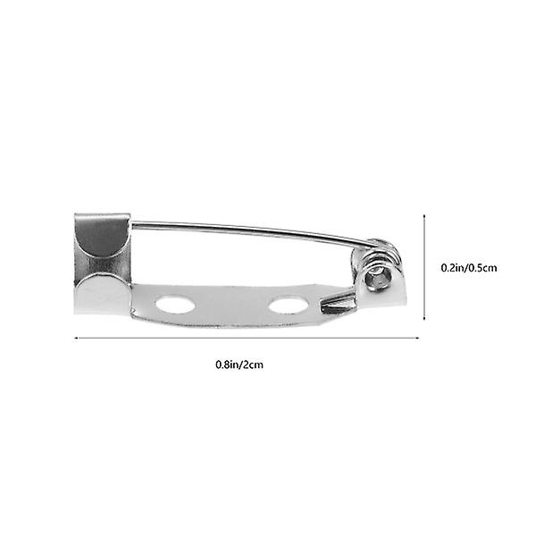 50 stk. Etiketter Tøj Lås Rygge Sikkerhedsspænde Håndlavet DIY Sikkerhed Brosche Ryg Pins Sølv 2X0.5X0.5 Silver 2X0.5X0.5CM