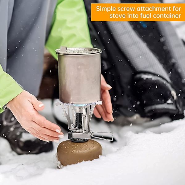 Bærbar brennbar komfyr for utendørs bruk, sammenleggbar, kompakt, gassbrenner, campingkomfyr, turkomfyr, piknikgrill, tankkomfyr, ovn, mini