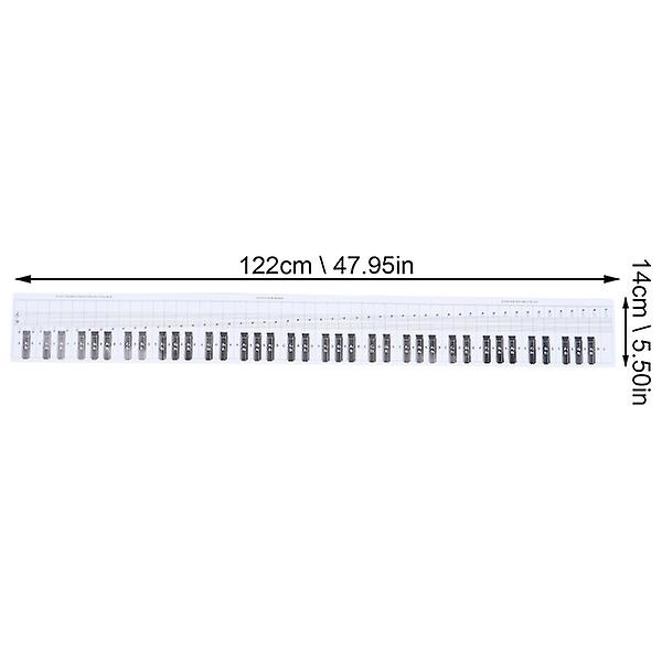88 Tasters Klaver Klaverfinger Simuleringsøvelsesguide Undervisningshjælp Notentabel 122X14cm 122X14cm