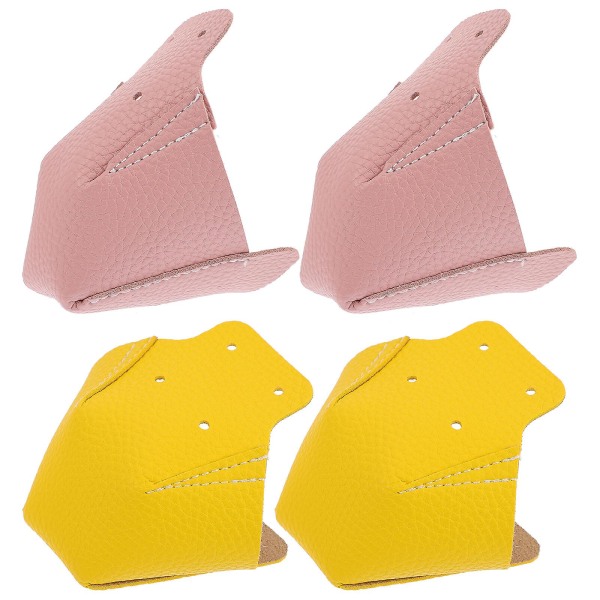 2 Pairs Of Roller Skates Front Cover Protective Sleeve Portable Toe GuardsYellow11.5x9.5cm