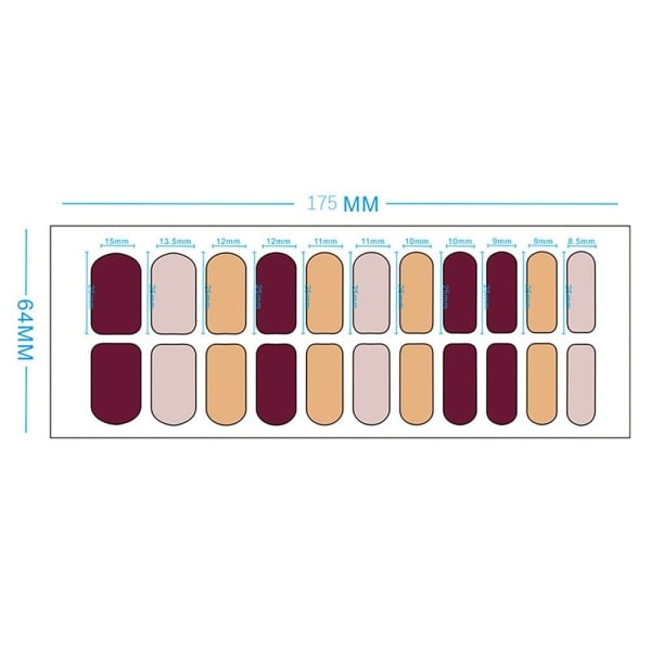 Gel negleklistremerker Neglelapp UNE001 UNE001 UNE001 UNE001_RY