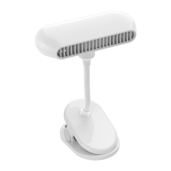 Bordvifte med klips for husholdningsbruk, ny design, dobbel turbin, sterk vind, hvit USB-klipsvifte_xrzi White 5
