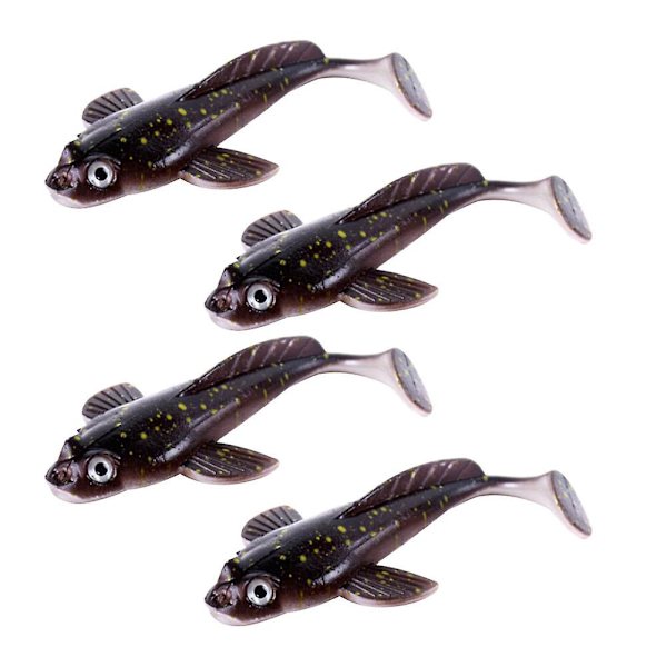 4 kpl Huulikiiltosetti Teko-onkiuistin Onkivälineet Viehe Viehe Uistin Pehmeä Uistin Onkiuistin 12.5 12.5X2CM