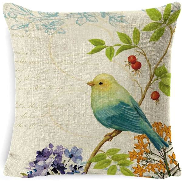 Kuddfodral 45 X 45 Cm Blommor Och Löv Geometri Mönster Vattentätt Kuddfodral För Soffa Hem Vardagsrum Sovrum Dekoration 4 Stycken (navigering)