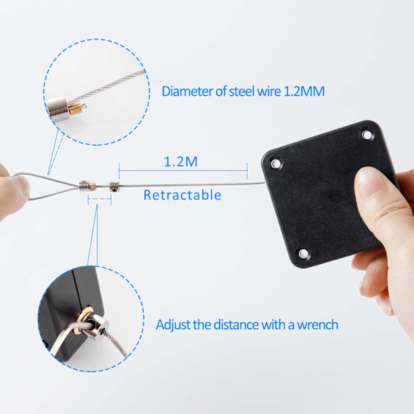 2 stk. Punch-Free Automatisk Sensor Dørlukker, Multifunktionel Automatisk Dørlukker med 1,2 m Snøre til Internt