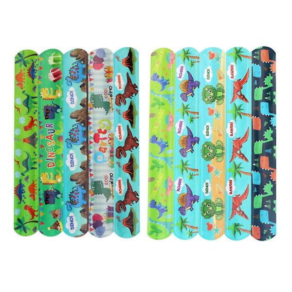 25 st Slap Armband Barn Nyhet Slap Armband Party Favors Barn Armband Party Favors Dinosaurier Colorful 21.5X3CM