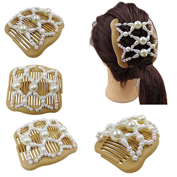 Mode Kvinnor Håraccessoar Retro Rhinestone Kam Hårgaffel (2 st)