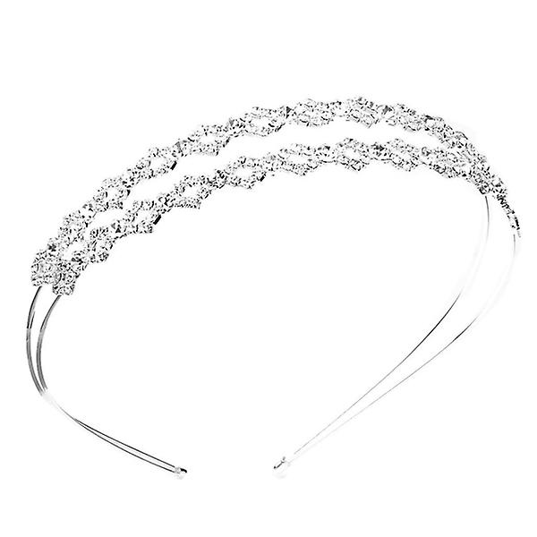Bryllupshårpynt Bryllup Bryllupshårpynt Kvinne Hårbånd Rhinestones Hodeplagg Legering Hodebånd Legering Hårbånd Sølv Silver