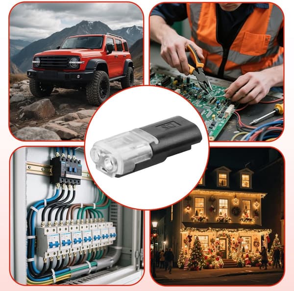 40 stk. vandtætte 2-benede 12V ledningsforbindere, IP67 hurtig crimp-kabelstik til 18-22 AWG ledning, støvtæt til biler, lastbiler, både