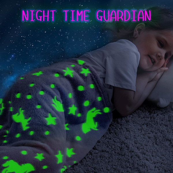 Mermaid Tail Filt-Glow in The Dark, supermjuk plysch flanell sovväska för flickor 1-10 år (sjöjungfru)