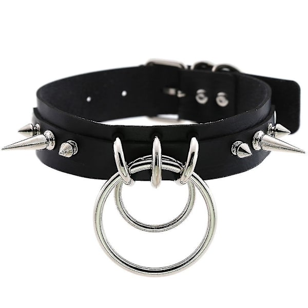 Goth Punk Spik Nitar Choker Halsband 1st-svart