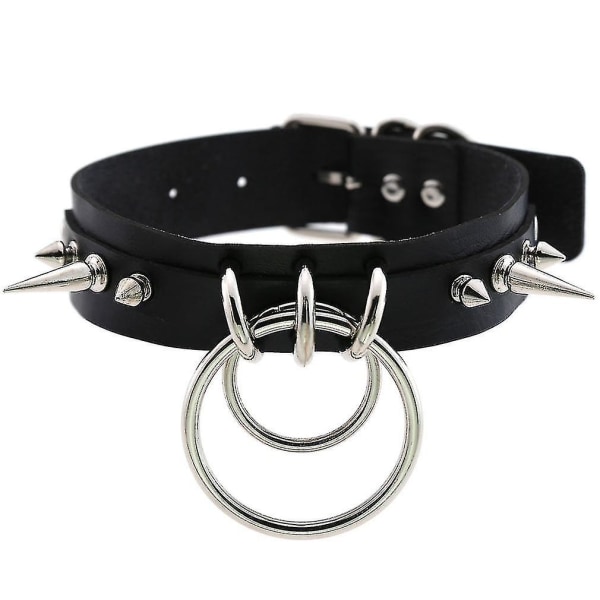 Goth Punk Spikket Choker Krage 1stk - Svart