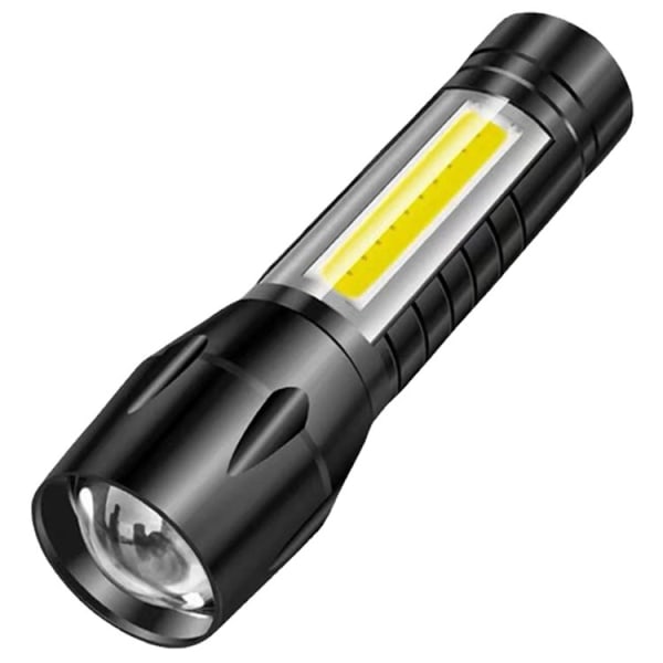 LED-uppladdningsbar, ljus magnetisk ficklampa med COB-arbetsljus, vattentäta, ficktaktiska ficklampor för utomhusbruk.