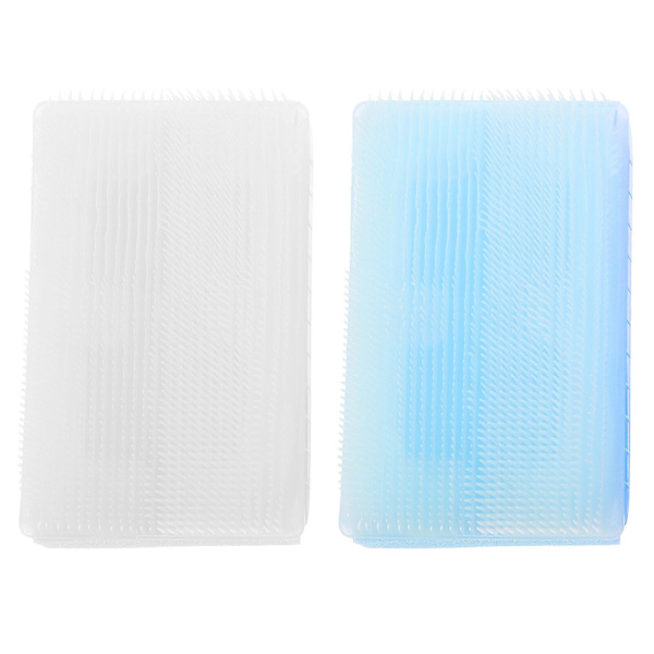 2 stk Baby Badebørste Svamp Massasje Børste Baby Sansestimulerende Børste Sansestimulerende Treningsbørste Blå 8,5x4,5x2,8cm Blue 8.5x4.5x2.8cm