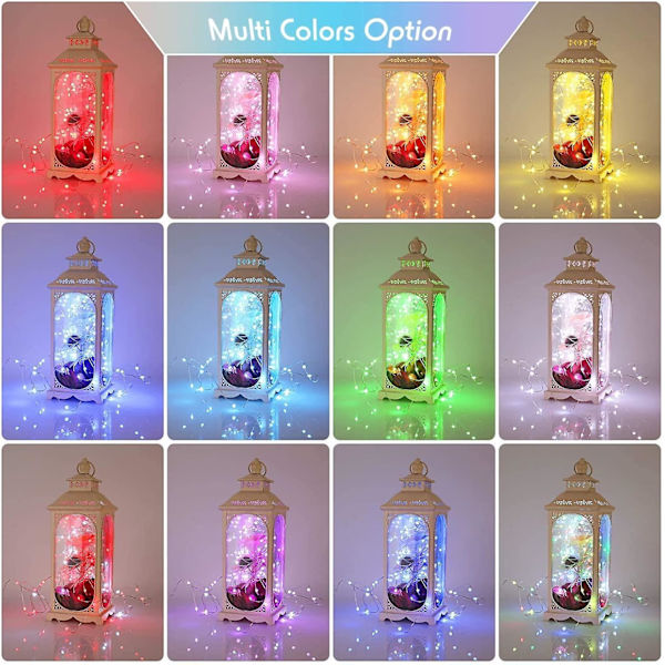 Indendørs USB Fe-lys 10m 100 LED Kobbertrådstrenglys Vandafvisende Multifarvet RGB Lys 11 Tilstande Med Fjernbetjening Dekoration Til Soveværelse Par
