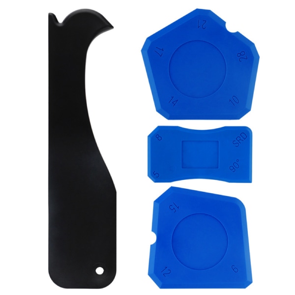4 stykker silikone fugeværktøjssæt fugemasse efterbehandlingsværktøj fugeskraber fugeværktøj til fjernelse af fugeværktøj til køkken badeværelse gulvvask