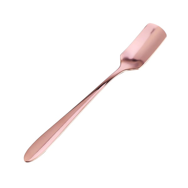 Langskaftet Ske, Rustfrit Stål Ske, Blandningsske, Lang Ske, Iste Ske, Kaffeske, Dessert Ske, Mælkeshake Ske (Rosenguld)