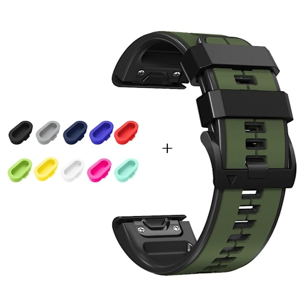 RYI_22 26mm Silikonarmband för Garmin Fenix 7x 6 5 6X Pro 5X Plus Fenix 3HR Snabbfäste Armband För Garmin Enduro 2 Band A Fenix 7X 6x 5x