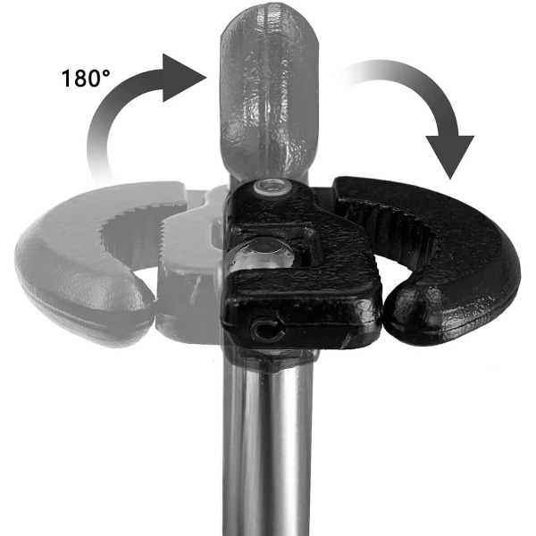 Justerbar vasknøgle, 27,9 justerbar vandhanemøtriknøgle Teleskopisk vasknøgle til fastgørelse af ryg- og omløbermøtrikker under vasken (0,95-2,54 )
