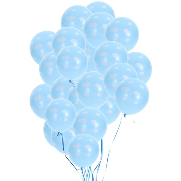 50 stk Store Ballonger Blå Latex Ballonger Småbarn Himmel Ballonger Himmel Barn Lyset Gutt Fest Ballonger BlueM Blue M