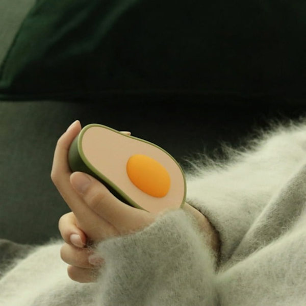 Elektrisk Handvärmare Mini Avocado Handvärmare 4000mAh Instant Uppvärmning Present för Studier Arbete Resa