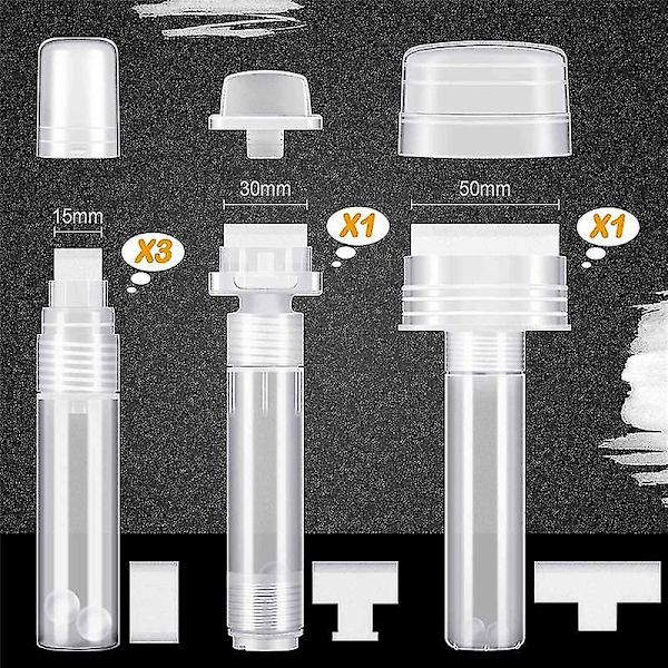 5-pack Graffiti-markörer, påfyllningsbara, med utbytbara spetsar (50