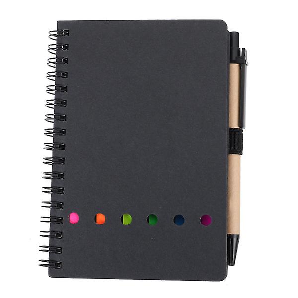 1 set anteckningsbok med självhäftande anteckningar Office Memo Pad Planeringsbok med pennaSvart14.1X11X1CM Black 14.1X11X1CM