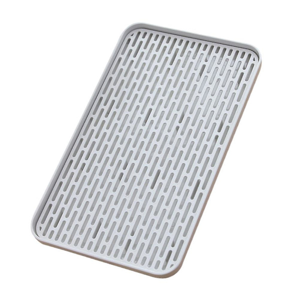 1 stk Dobbeltlags Koppedreneringsbrett Hjem Plastreneringsbrett (størrelse Small) Hvit 31X17.5CM White 31X17.5CM