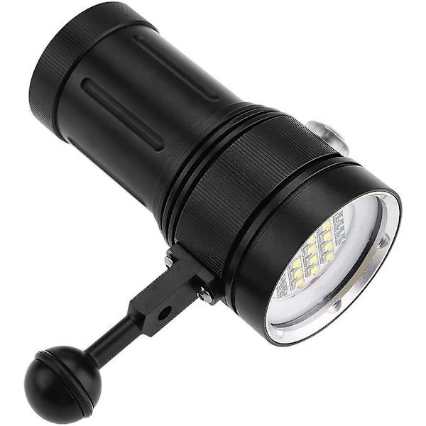 Kirkas LED-sukellusvalo Alumiiniseos Vedenpitävä vedenalainen videokuvaus taskulamppu 15 X L2