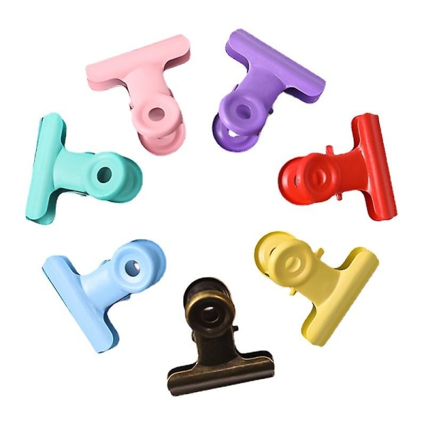 Kreative Metal Lange Hale Klip Multifunktionel Lille Sød Svalehale Klip Farve Fast Folder Snack Forseglingsklip (24 stk)