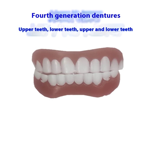 2 stk. Instant Smile Comfort Fit Flex Teeth - Øvre og nedre matchende sett, naturlig nyanse! Fiks smilet ditt hjemme på minutter!