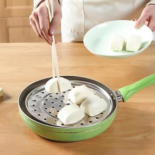 Dampstativ, rustfritt stål dampstativ rundt dampbrett kjøleristinnlegg med støtteføtter for gryter, panner, Crock-Pots