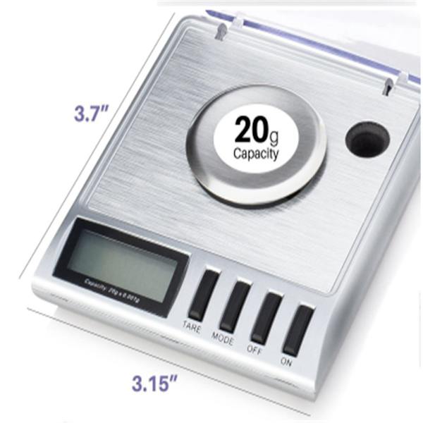 Precisions Vågskala 20g 0.001g, Fickvåg, Precisions Smyckesvåg, Tarafunktion, Kalibrering