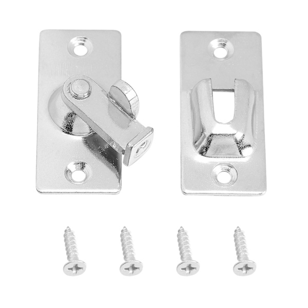 2 st 304 Rostfritt Stål 90 Grader Rätt Vinkel Dörrlås Spänne Lås Bult Lås För Dörr Och Fönster Silver 4.4X1.9cm