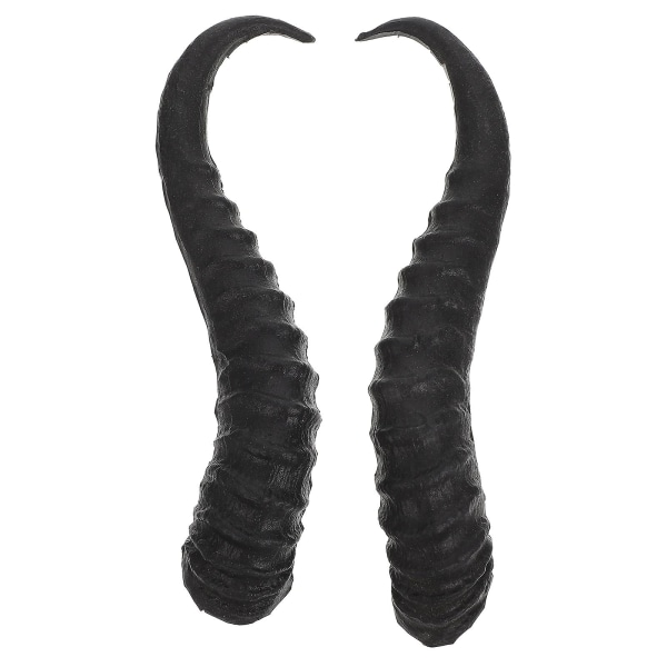 1 Pair Of Artificial Sheep Antlers Horns Costume Diy Horns Headband For Halloween PartyBlack23.5x5.5cm