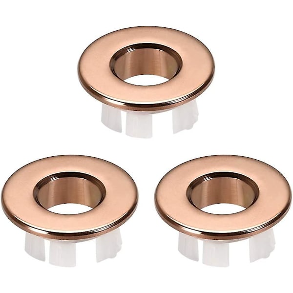 Slukoverløpsdeksler Kjøkken Baderom Sluk Overløpsring Servant Trim Rose Gull Rose Gold