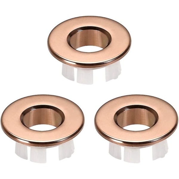 Vask Overløbsdæksler Køkken Badeværelse Vask Overløbsring Bassin Trim Rose Guld Rose Gold