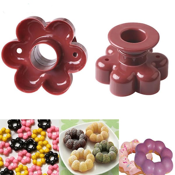 4 stk. Kakeformsett Rund Blomst Hjerteformet Kakeform Smultringform Plast Bakeverktøy For Hjemmebakeri