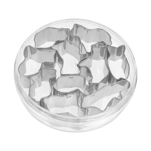 10 st Kreativa djurformade molds Gör-det-själv-kexformar Bakverktyg (silver)Silver5x2cm Silver 5x2cm