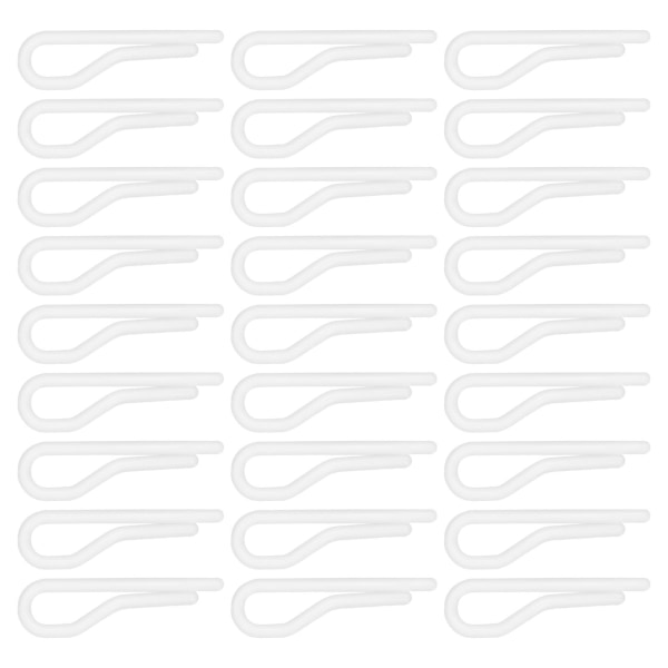 200 stk Pyjamasjorte Små Alligator Klips U-Formet Klesklyper Plast Skjorteklyper Skjorteklyper Klær Klips White 3.5X1.1cm
