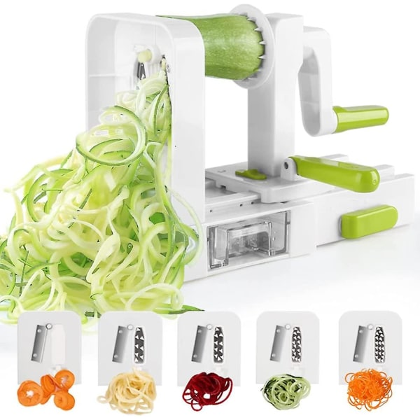 Spiralizer Grønnsaksspiralizer 5 Blader Grønnsaksspiralizer Spaghetti Spiral Mandolin Grønnsakskutter Spaghetti Grønnsaks Spaghetti Tilberedning